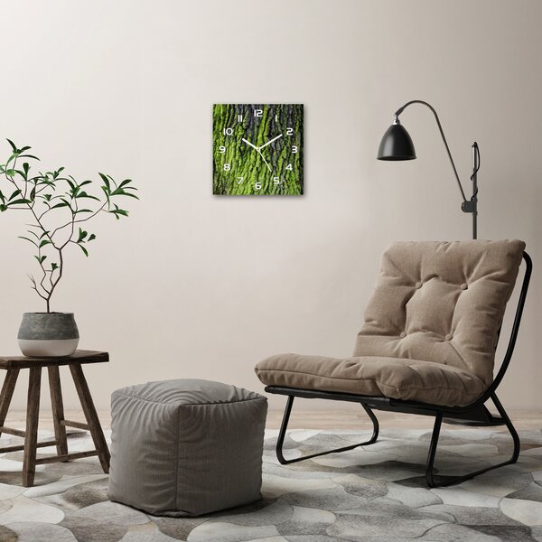 Skleněné hodiny čtverec Kůra stromu pl_zsk_30x30_f_61855396
