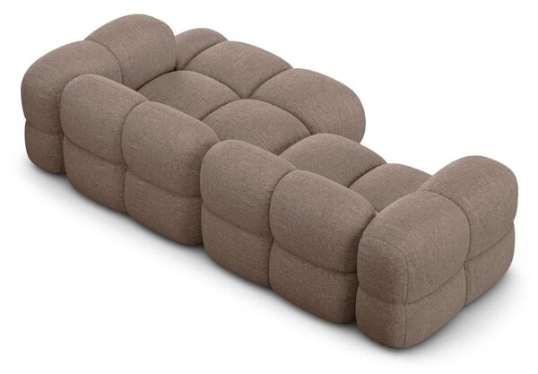 Hnědá rohová pohovka (pravý roh/s lenoškou) Loretto – Cosmopolitan Design