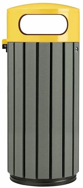 Rossignol SAS Venkovní odpadkový koš Rossignol Zeno Etik 57935, 60 L, žlutý