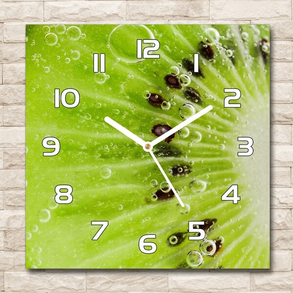 Skleněné nástěnné hodiny čtverec Kiwi pl_zsk_30x30_f_67162624