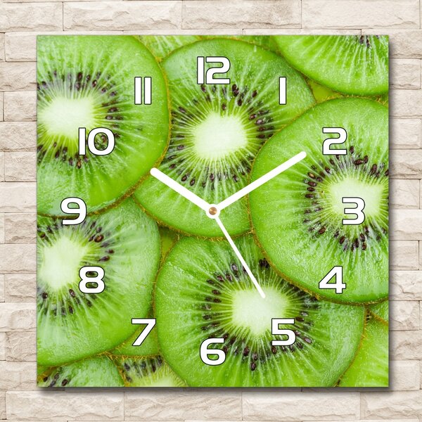 Skleněné nástěnné hodiny čtverec Kiwi pl_zsk_30x30_f_67162622