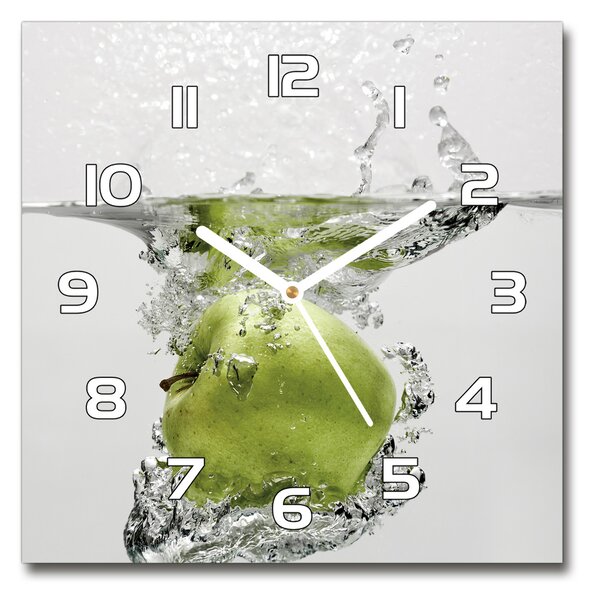 Skleněné hodiny čtverec Jablko pod vodou pl_zsk_30x30_f_67341164