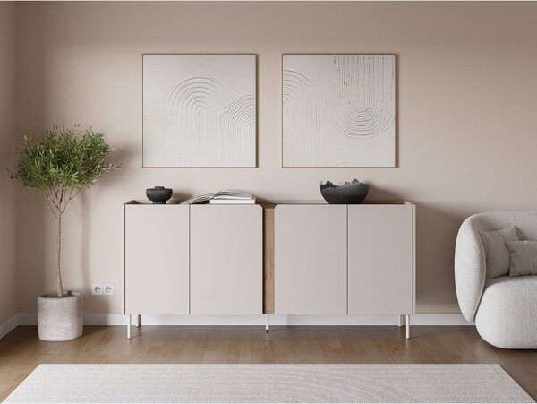 Komoda v dekoru dubu v krémovo-přírodní barvě 180x82x40 cm Lucile – Marckeric