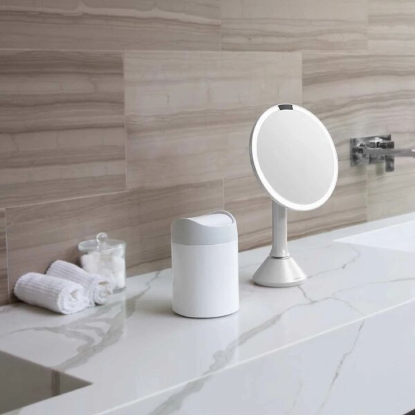 Simplehuman Mini odpadkový koš na stůl, 1,5 l, bílá ocel, CW2079