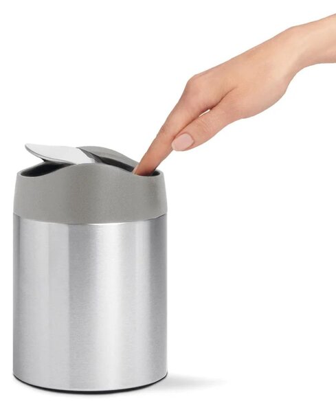 Simplehuman Mini odpadkový koš na stůl, 1,5 l, kartáčovaná nerez ocel, CW2084