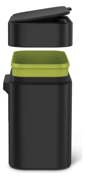 Odpadkový koš Simplehuman na kompostovatelný odpad z kuchyně – 4l, matná černá ocel