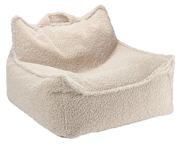 Světle hnědý dětský sedací vak z textilie bouclé Chair – Wigiwama