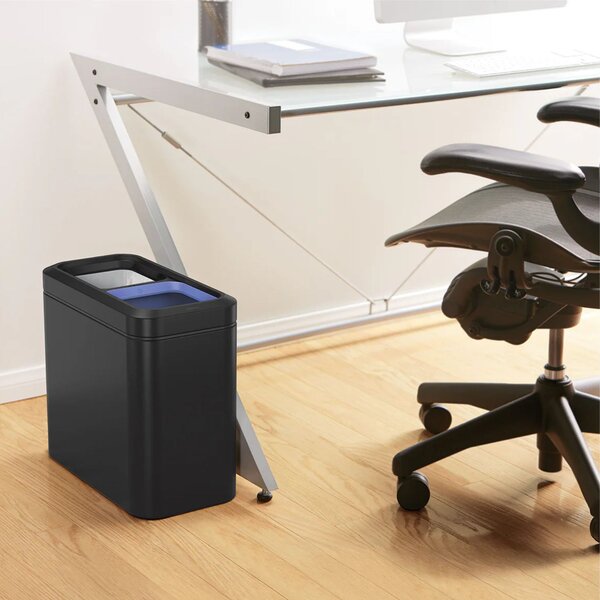 Odpadkový koš na tříděný odpad, Simplehuman 20 l (10/10), otevřený, matná černá ocel