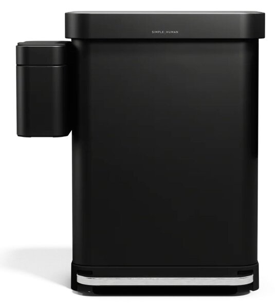 Odpadkový koš Simplehuman na kompostovatelný odpad z kuchyně – 4l, matná černá ocel