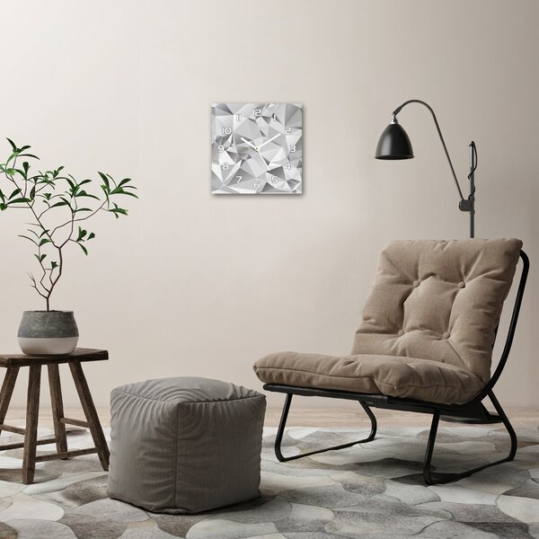 Skleněné hodiny čtverec Abstrakce 3D pl_zsk_30x30_f_72182764