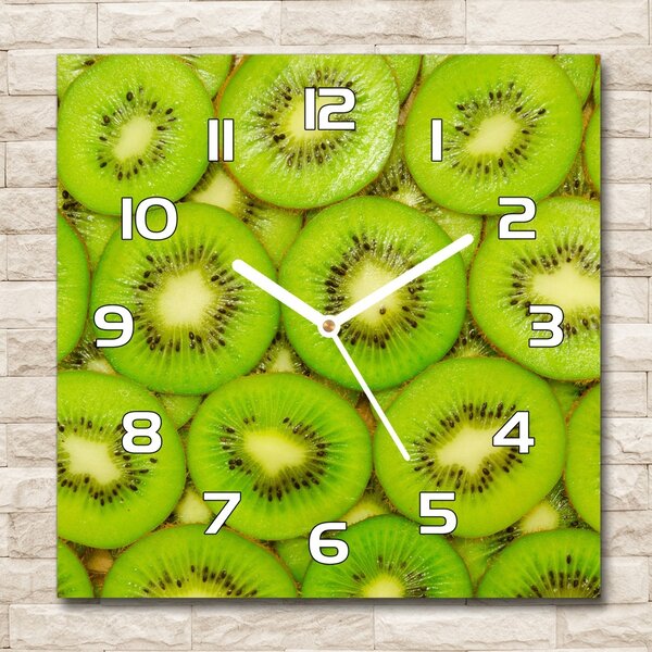 Skleněné nástěnné hodiny čtverec Kiwi pl_zsk_30x30_f_73403774