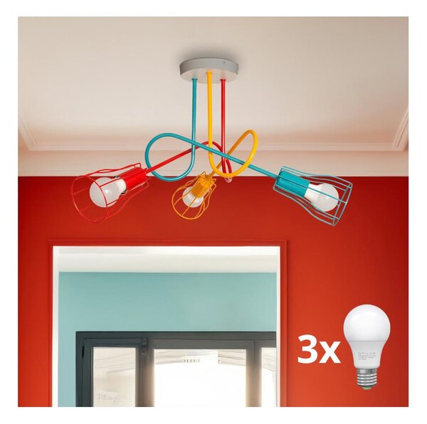 LED Přisazený lustr OXFORD 3xE27/15W/230V