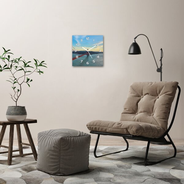 Skleněné hodiny čtverec Most San Francisco pl_zsk_30x30_f_73939513