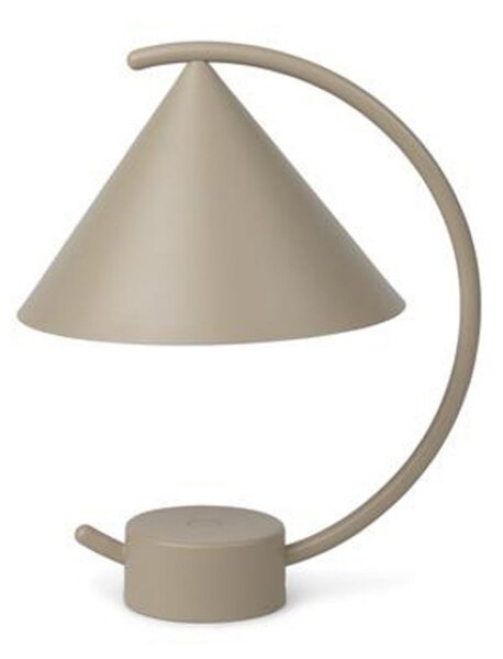 Stolní lampa ferm LIVING, Meridian, stmívatelné, Béžová, Obývací pokoj, Kov, Design