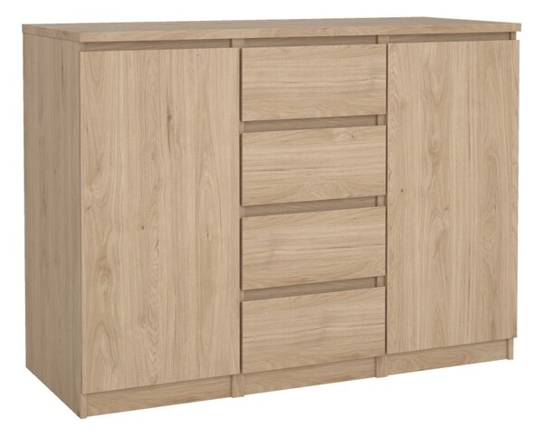 Komoda v dekoru dubu v přírodní barvě 121x91x50 cm Naia – Tvilum