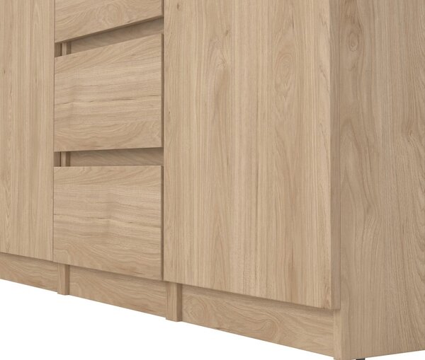 Komoda v dekoru dubu v přírodní barvě 121x91x50 cm Naia – Tvilum