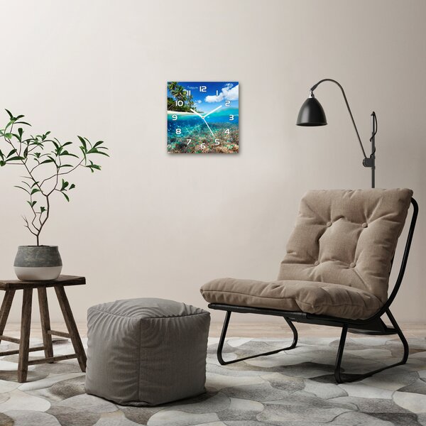 Skleněné hodiny na stěnu Korálový útes pl_zsk_30x30_f_78236057
