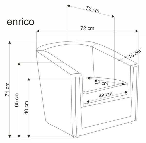Halmar Křeslo ENRICO tmavě zelené
