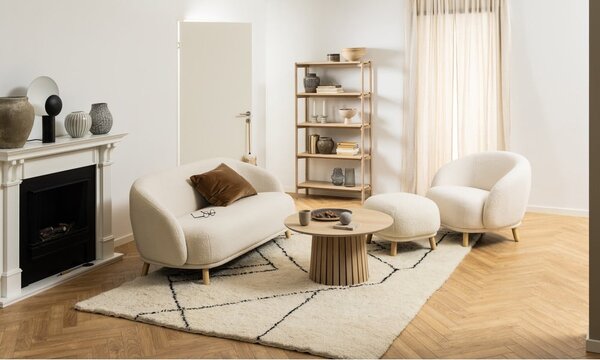 Knihovna v dekoru dubu v přírodní barvě 86x160x30 cm Braidwood – Actona