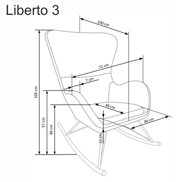 Halmar Houpací křeslo LIBERTO 3 bílé