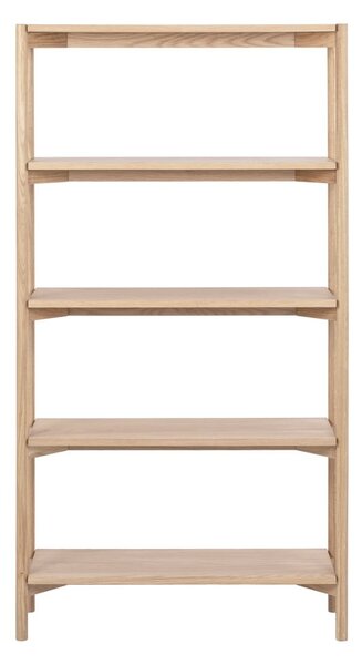 Knihovna v dekoru dubu v přírodní barvě 86x160x30 cm Braidwood – Actona