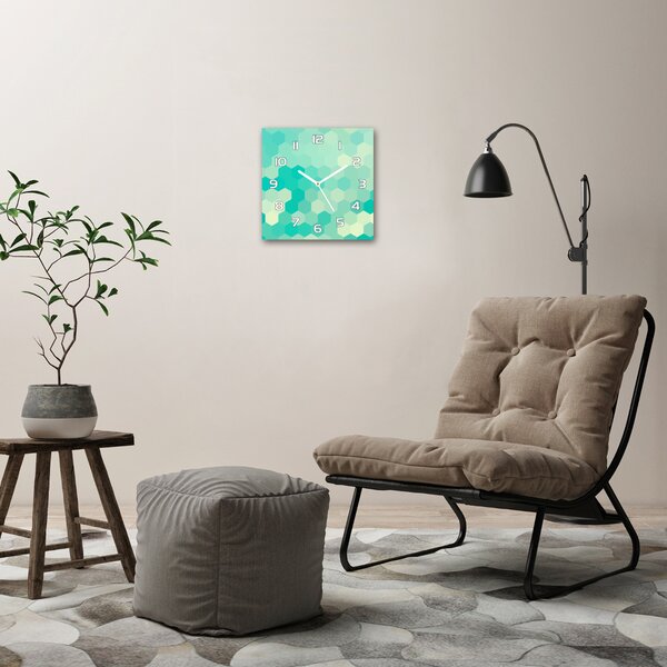 Skleněné hodiny na stěnu Geometrické pozadí pl_zsk_30x30_f_79451289