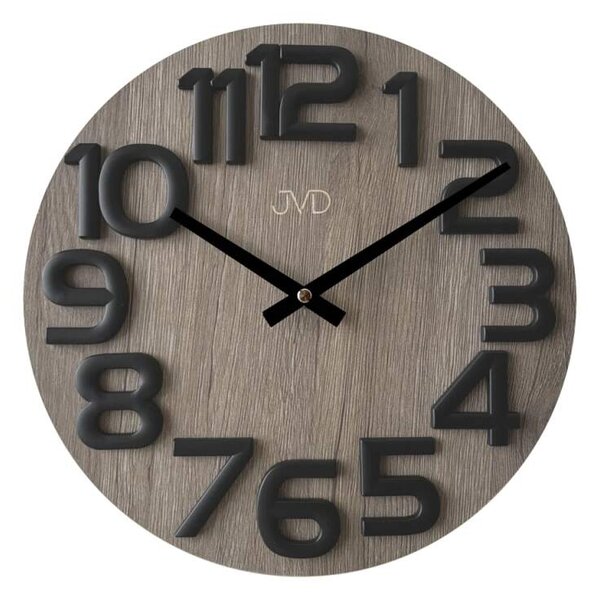 JVD Luxusní dřevěné nástěnné designové hodiny JVD HT134.1