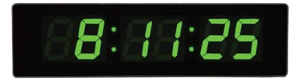 JVD Digitální černé nástěnné hodiny s LED podsvícením zelené číslice JVD DH4813.2 ( )