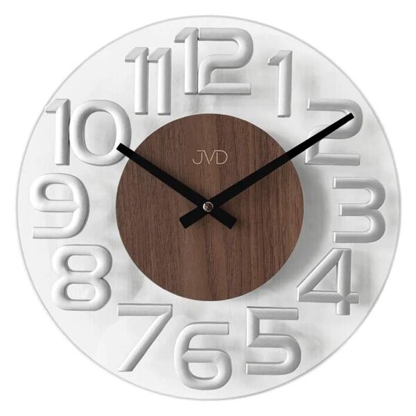 JVD Luxusní skleněné nástěnné designové hodiny JVD HT098.4