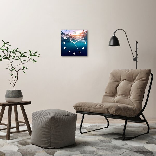 Skleněné hodiny na stěnu Podvodní svět pl_zsk_30x30_f_80591143
