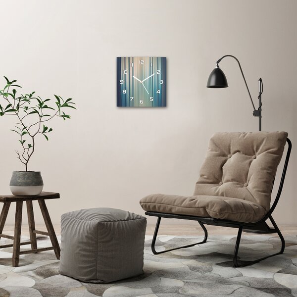 Skleněné hodiny na stěnu Modrné pásky pl_zsk_30x30_f_81079136