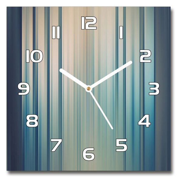 Skleněné hodiny na stěnu Modrné pásky pl_zsk_30x30_f_81079136