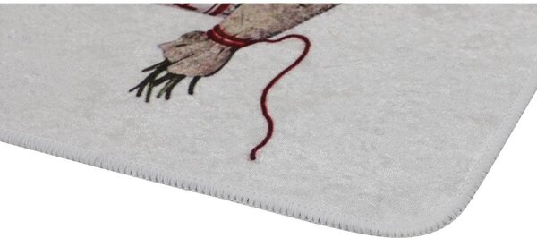 Koupelnové předložky ve fialové a světle šedé barvě v sadě 2 ks 60x100 cm Purpura – Foutastic