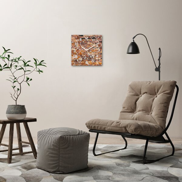 Skleněné hodiny na stěnu Zděná zeď pl_zsk_30x30_f_82295613