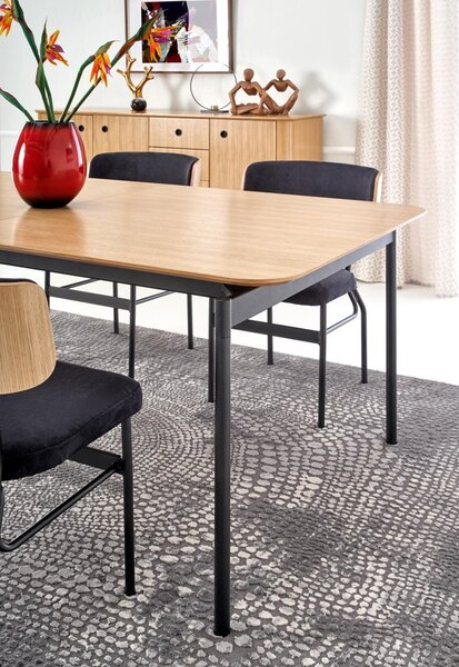 Halmar Rozkládací jídelní stůl SMART 170(250)x100 dub přírodní/černý