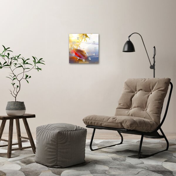 Skleněné hodiny čtverec Mušle na pláži pl_zsk_30x30_f_83555961