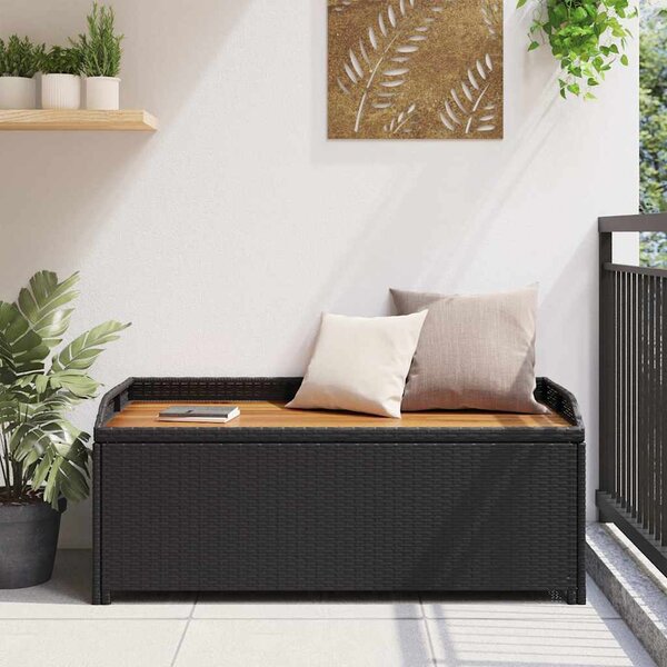 VidaXL Zahradní lavice s úložným prostorem 120 cm polyratan [46481] Barva: Šedá