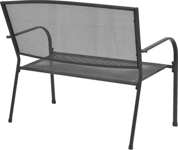 VidaXL Zahradní lavice 108 cm ocel a pletivo antracitová [42732]