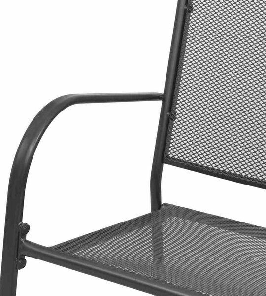 VidaXL Zahradní lavice 108 cm ocel a pletivo antracitová [42732]