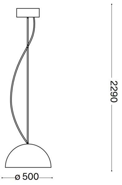 Ideal Lux - Lustr na lanku FOLK 1xE27/60W/230V pr. 50 cm hnědá