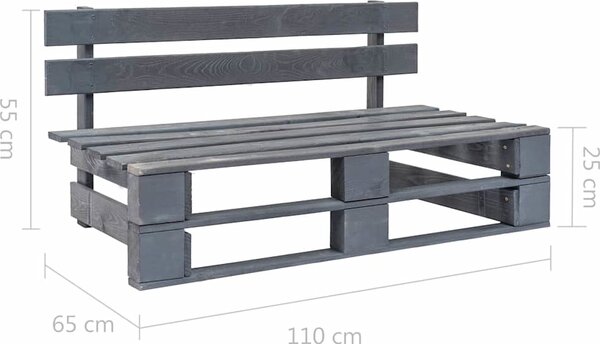 VidaXL Zahradní lavice z palet dřevo [45765] Barva: Hnědá