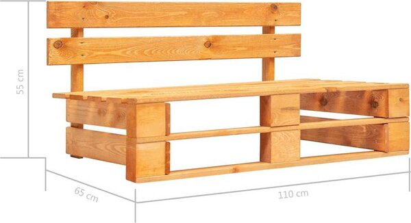 VidaXL Zahradní lavice z palet dřevo [45765] Barva: Hnědá