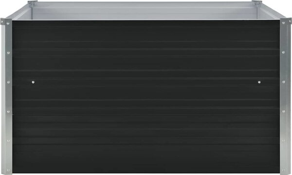 VidaXL Vyvýšený zahradní záhon 100x100x45 cm pozinkovaná ocel [47024] Barva: Šedá