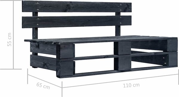 VidaXL Zahradní lavice z palet dřevo [45765] Barva: Hnědá