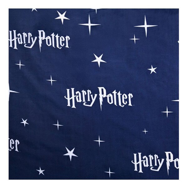 Tmavě modré/šedé dětské povlečení na jednolůžko z mikrovlákna 140x200 cm Harry Potter "Hogwarts Night" – Jerry Fabrics