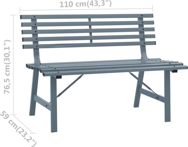 VidaXL Zahradní lavička 110 cm ocel [317136] Barva: Černá