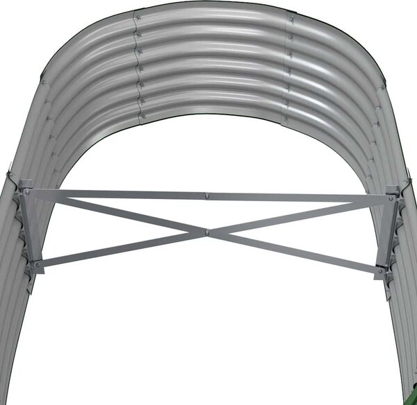 VidaXL Vyvýšený záhon pozinkovaná ocel 152x80x36 cm [318913] Barva: Hnědá