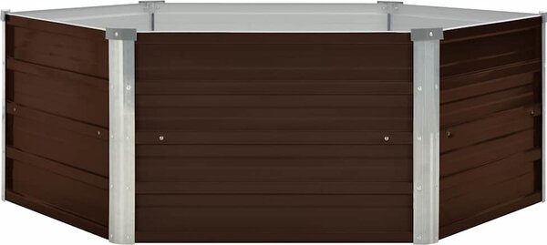 VidaXL Zahradní vyvýšený záhon 129 x 45 cm pozinkovaná ocel [45710] Barva: Šedá