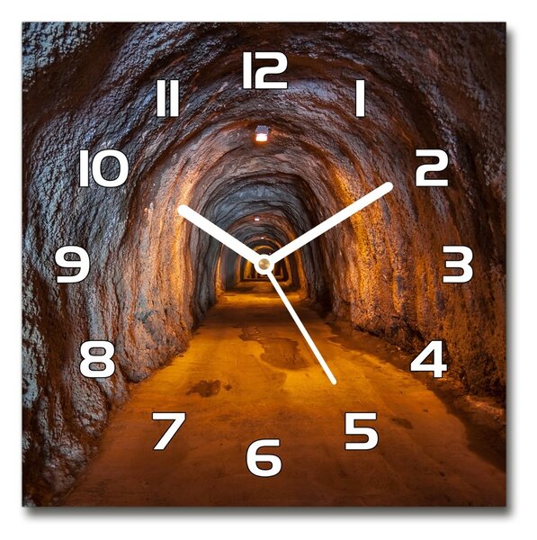 Skleněné hodiny čtverec Podvodní tunel pl_zsk_30x30_f_85978893