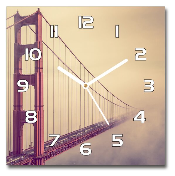 Skleněné hodiny čtverec Most San Francisco pl_zsk_30x30_f_85695619